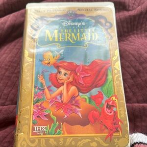 Disney The Little Mermaid VHS - Red and Gold